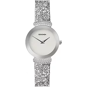 Sekonda Rocks 40516 Stone Set Leather Strap Watch
