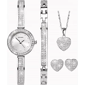 Sekonda 2528G Bracelet Necklace Earrings And Watch Gift Set