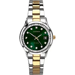 Sekonda 40295 Catherine Two Tone Green Dial Bracelet Watch