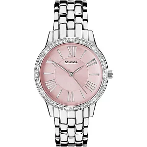 Sekonda 40477 Charlotte Stainless Steel Crystal Set Bracelet Watch