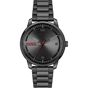 HUGO 1530365 Stamp Black IP Bracelet Watch