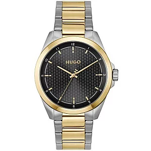 HUGO 1530452 Seam Two Tone Black Dial Bracelet Watch