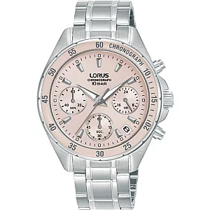 Lorus RT355LX9 Chronograph Pink Dial Bracelet Watch