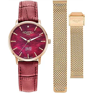 Roamer 989847 46 60 05 Valais Red Watch With Interchangeable Strap