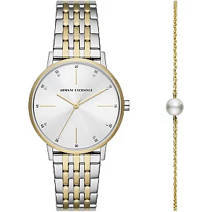 Armani Exchange AX7156SET Two Tone Bracelet And Watch Gift Set