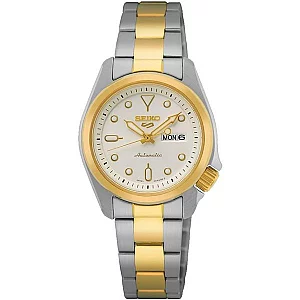 Seiko 5 Sports SRE004K1 ft Compact Two Tone Bracelet Watch