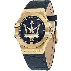 Maserati R8851108035 Potenza Blue Leather Strap Watch