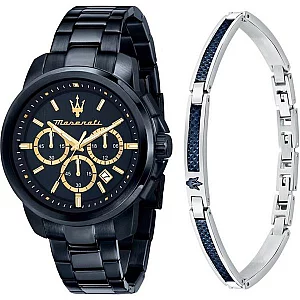 Maserati R8873621042 Successo Chronograph Watch And Bracelet Set